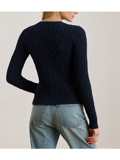 Cardigan in cotone a trecce LAUREN RALPH LAUREN | RALHAN-LONG SLEEVE-CARDIGAN..LAUREN NAVY